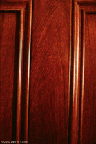 faux mahongany doors- detail